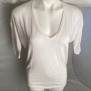 Express white three quarter sleeve oversized blouse